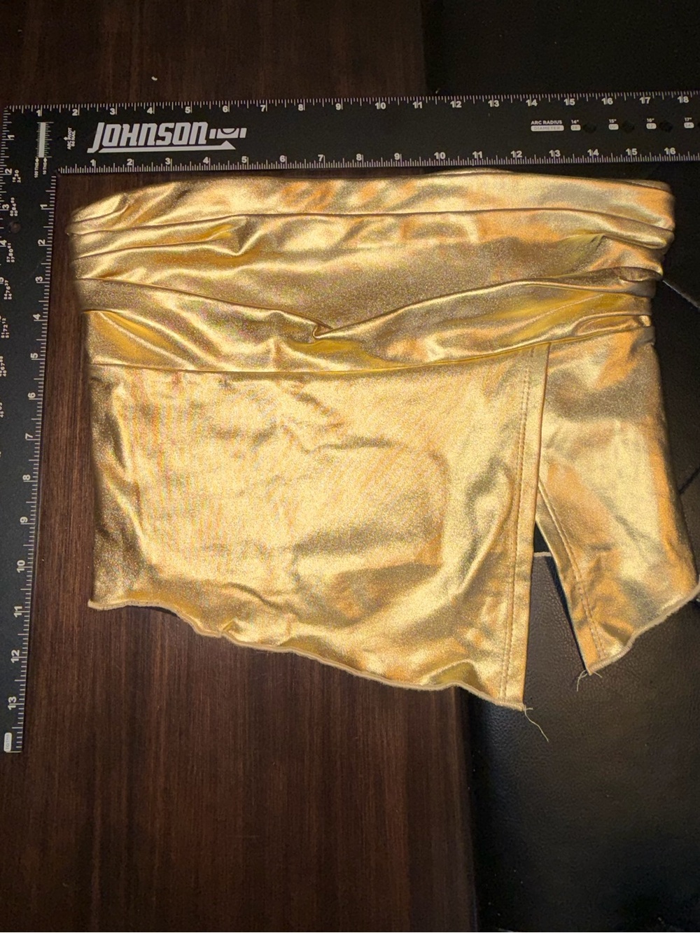 Y2K Gold Metallic Strapless Crop Top #festival #concert